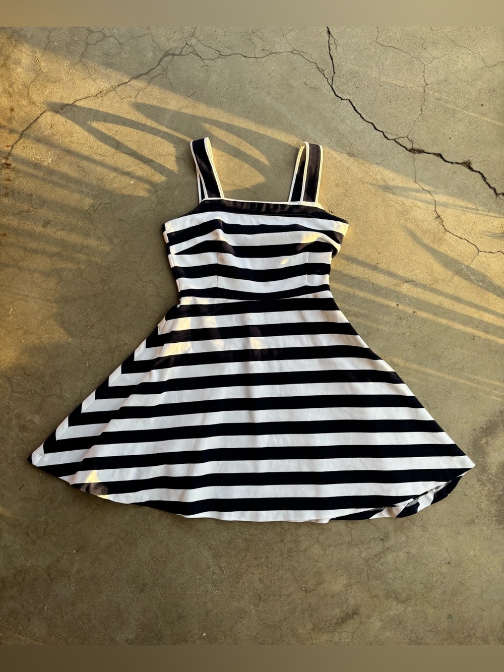 Tommy Hilfiger Nautical Navy + White Striped Fit & Flare Dress Size 0